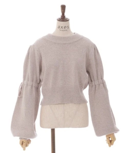 axes femme(アクシーズファム)の「ドロストリボンメランジニット(ニット/セーター・レディース・サックスブルー/グレー/ピンク・FREE)」の17枚目の写真