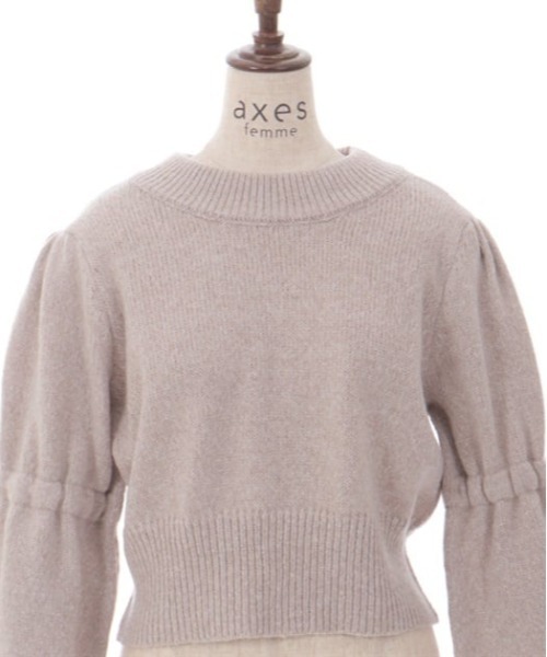 axes femme(アクシーズファム)の「ドロストリボンメランジニット(ニット/セーター・レディース・サックスブルー/グレー/ピンク・FREE)」の14枚目の写真