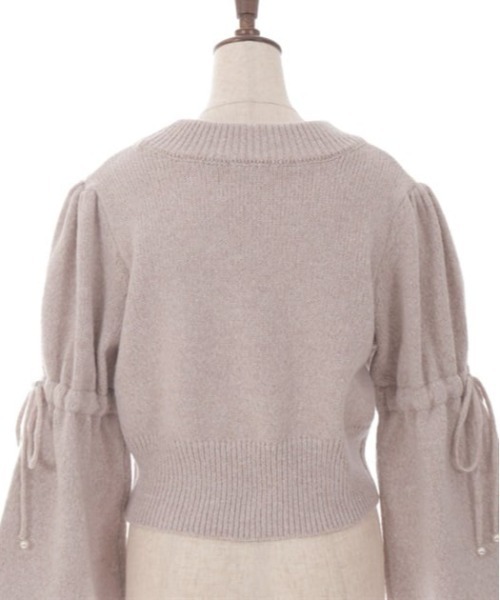 axes femme(アクシーズファム)の「ドロストリボンメランジニット(ニット/セーター・レディース・サックスブルー/グレー/ピンク・FREE)」の4枚目の写真