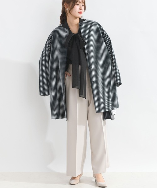 PICCIN(ピッチン)の「2wayシアーリボンブラウス(シャツ/ブラウス・レディース・サックスブルー/ブラック/オフホワイト・M)」の19枚目の写真