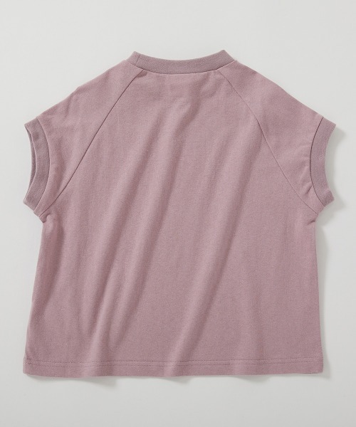 devirock（デビロック）の「綿100％ デビラボ ガールズ フレンチラグラン プリント半袖Tシャツ（Tシャツ/カットソー・キッズ・ホワイト系2/ホワイト系1/ブラック系2/グリーン系1/パープル系2/ブルー系2/ピンク系2/ブルー系1/ピンク系1/グレー系1/ブラック系1/パープル系1・160cm/150cm/140cm/130cm/120cm/110cm/100cm）」の19枚目の写真