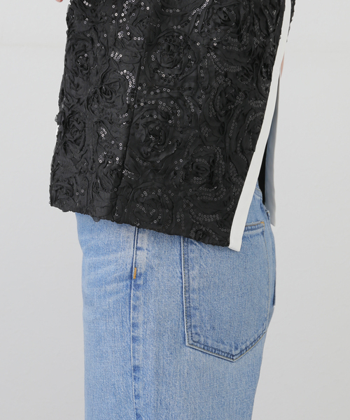 セール】【BAUM UND PFERDGARTEN】Roses and Sequins Blouse