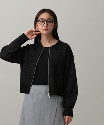【新品同様★レア】二枚重ね＊ジップアップ.カットソー＊カーディガン カーディガン/ボレロ カットソー ジップアップ」に該当する