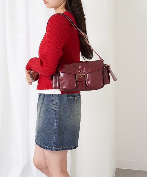 RAY CASSIN（レイカズン）の「チャーム付ショルダーバッグ（ショルダーバッグ・レディース・キャメル/ブラウン/レッド・FREE）」の12枚目の写真