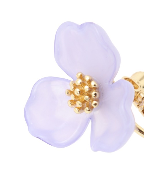 31 Sons de mode（トランテアン　ソン　ドゥ　モード）の「クリアカラーフラワーイヤリング（イヤリング・レディース・クリア/ブルー/ピンク/イエロー・フリー）」の6枚目の写真