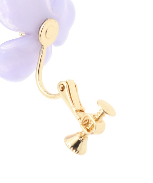 31 Sons de mode（トランテアン　ソン　ドゥ　モード）の「クリアカラーフラワーイヤリング（イヤリング・レディース・クリア/ブルー/ピンク/イエロー・フリー）」の7枚目の写真