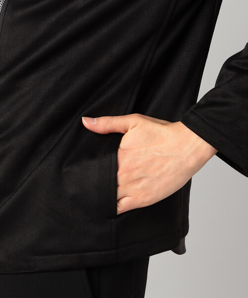 COMME CA MEN（コムサメン）の「シングルライダース ブルゾン（ライダースジャケット・メンズ・ブラック/チャコールグレー・M/L）」の7枚目の写真