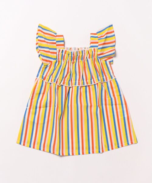 TARKER（ターカー）の「ストライプ柄ワンピース（ワンピース・キッズ・グリーン/イエロー・80/90/100/110/120/130）」の13枚目の写真