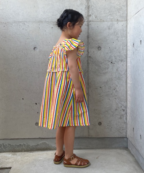 TARKER（ターカー）の「ストライプ柄ワンピース（ワンピース・キッズ・グリーン/イエロー・80/90/100/110/120/130）」の18枚目の写真