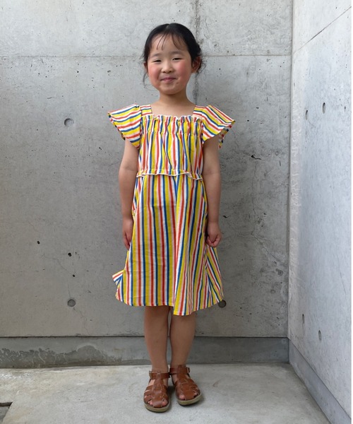 TARKER（ターカー）の「ストライプ柄ワンピース（ワンピース・キッズ・グリーン/イエロー・80/90/100/110/120/130）」の20枚目の写真