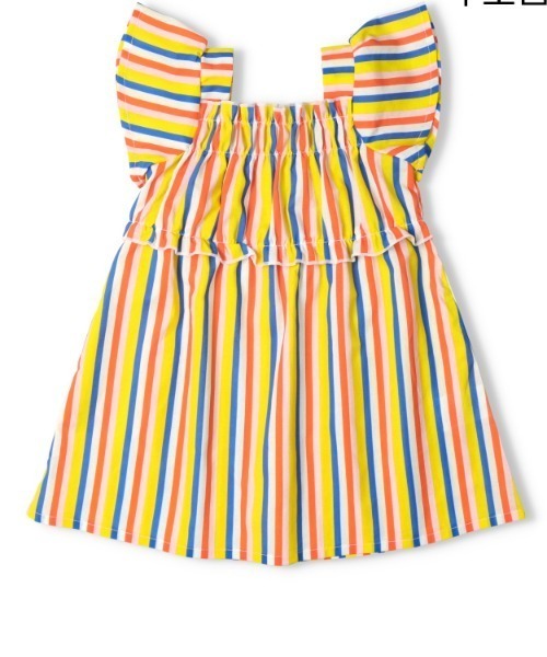 TARKER（ターカー）の「ストライプ柄ワンピース（ワンピース・キッズ・グリーン/イエロー・80/90/100/110/120/130）」の22枚目の写真