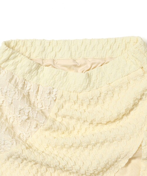 Ray BEAMS（レイビームス）の「ジャカード メッシュ キリカエ スカート（スカート・レディース・ブラック/アイボリー・ONE SIZE）」の11枚目の写真