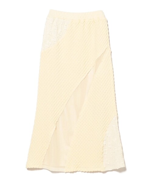 Ray BEAMS（レイビームス）の「ジャカード メッシュ キリカエ スカート（スカート・レディース・ブラック/アイボリー・ONE SIZE）」の12枚目の写真