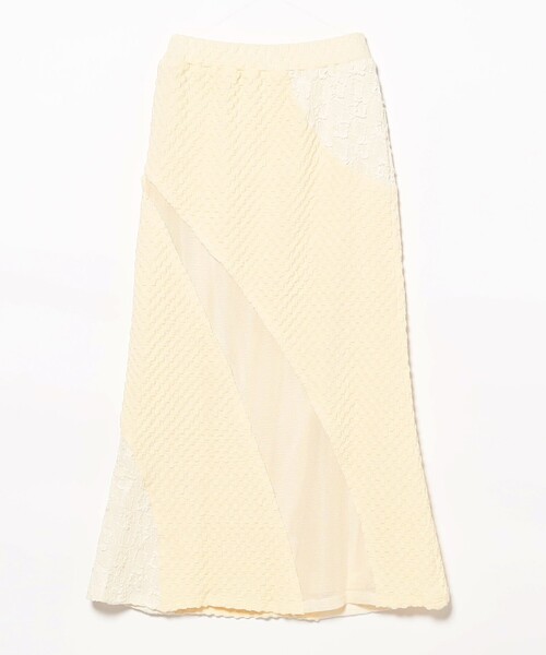 Ray BEAMS（レイビームス）の「ジャカード メッシュ キリカエ スカート（スカート・レディース・ブラック/アイボリー・ONE SIZE）」の14枚目の写真