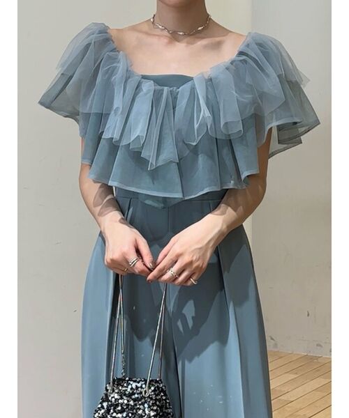 セール】LADYチュールカラーベアパンツドレス（パンツドレス