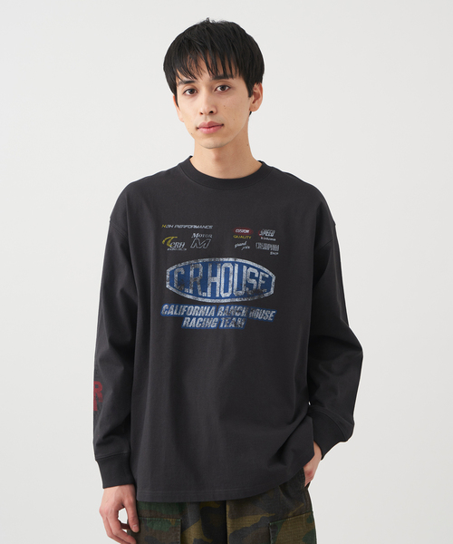 美品　Standard California ロングスリーブ Tシャツ ブラック スタンダード カリフォルニア ボーダー ロング スリーブ Tシャツ