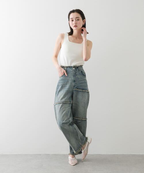 SENSE OF PLACE by URBAN RESEARCH（センスオブプレイスバイアーバンリサーチ）の「スクエアネックカップツキタンクトップ（タンクトップ・レディース・ホワイト/モカ/ブラック/ライトベージュ・ONE）」の10枚目の写真