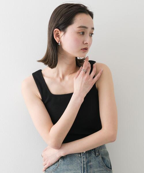 SENSE OF PLACE by URBAN RESEARCH（センスオブプレイスバイアーバンリサーチ）の「スクエアネックカップツキタンクトップ（タンクトップ・レディース・ホワイト/モカ/ブラック/ライトベージュ・ONE）」の18枚目の写真