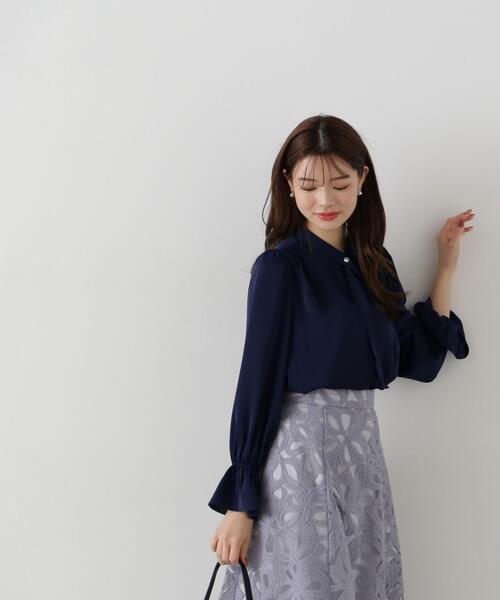 PROPORTION BODY DRESSING(プロポーションボディドレッシング)の「ボウタイブラウス / 1215110302(シャツ/ブラウス・レディース・ホワイト系その他/ピンク/ネイビー・SMALL/MEDIUM)」の18枚目の写真