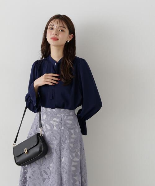 PROPORTION BODY DRESSING(プロポーションボディドレッシング)の「ボウタイブラウス / 1215110302(シャツ/ブラウス・レディース・ホワイト系その他/ピンク/ネイビー・SMALL/MEDIUM)」の19枚目の写真