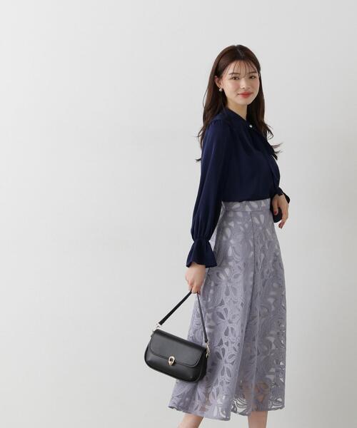 PROPORTION BODY DRESSING(プロポーションボディドレッシング)の「ボウタイブラウス / 1215110302(シャツ/ブラウス・レディース・ホワイト系その他/ピンク/ネイビー・SMALL/MEDIUM)」の22枚目の写真