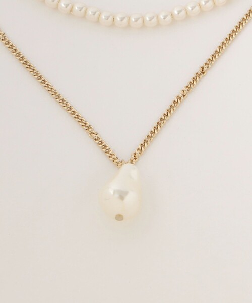 BEAUTY&YOUTH UNITED ARROWS（ビューティーアンドユースユナイテッドアローズ）の「パールモチーフ2連 ネックレス -3WAY-（ネックレス・レディース・ゴールド・FREE）」の6枚目の写真