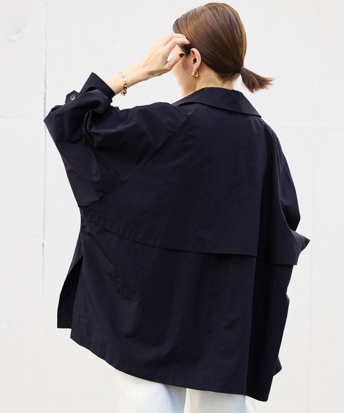 追加3》ポプリンオーバーショートコート（トレンチコート）｜IENA