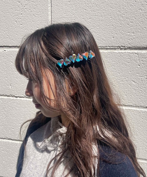 Casselini（キャセリーニ）の「Casselini(キャセリーニ)ハートビジューバレッタ（バレッタ/ヘアクリップ・レディース・ピンク/ブルー/ブラック・FREE）」の5枚目の写真