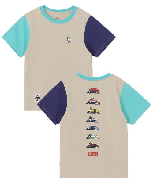 CHUMS(チャムス)の「【CHUMS】 Kids Booby Sushi Friends T-Shirt キッズ ブービー スシフレンズ ティーシャツ(Tシャツ/カットソー・キッズ・ピンク/ホワイト/パープル/ミント・X-LARGE/LARGE/MEDIUM)」の3枚目の写真