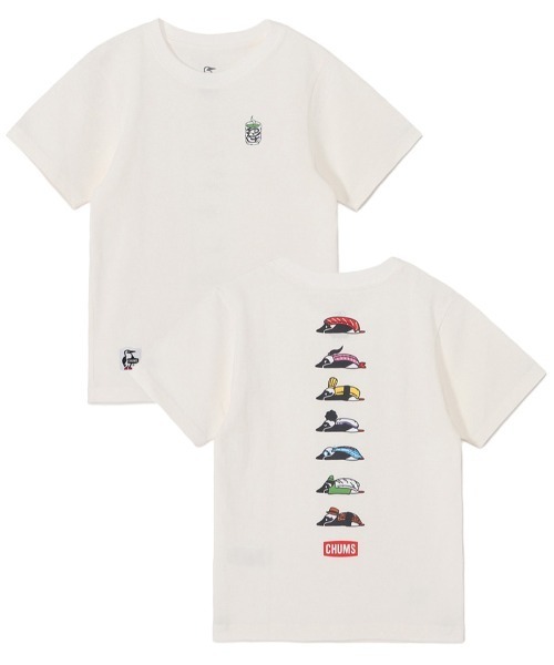 CHUMS(チャムス)の「【CHUMS】 Kids Booby Sushi Friends T-Shirt キッズ ブービー スシフレンズ ティーシャツ(Tシャツ/カットソー・キッズ・ピンク/ホワイト/パープル/ミント・X-LARGE/LARGE/MEDIUM)」の1枚目の写真