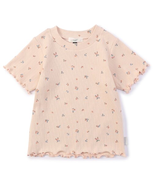 Seraph（セラフ）の「【ジュニア対応】ベーシックリブインナー半袖Tシャツ（Tシャツ/カットソー・キッズ・グレー/オフホワイト/ピンク・100/110/80/130/140/90/120）」の3枚目の写真