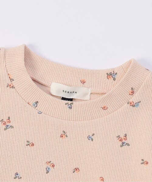 Seraph（セラフ）の「【ジュニア対応】ベーシックリブインナー半袖Tシャツ（Tシャツ/カットソー・キッズ・グレー/オフホワイト/ピンク・100/110/80/130/140/90/120）」の10枚目の写真