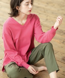 OPAQUE.CLIP | リラクシーVネックニット/オーガニックコツトン混【洗濯機洗い可/UVケア】(ニット/セーター)