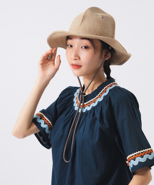 BEAMS BOY（ビームスボーイ）の「【別注】cableami / RANGER HAT（ハット・レディース・ブラウン/ベージュ・ONE SIZE）」の3枚目の写真