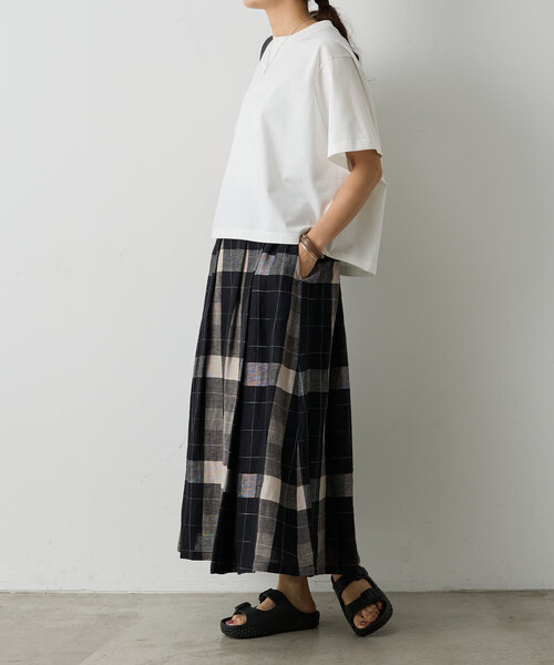 BEARDSLEY（ビアズリー）の「スクエアTee（Tシャツ/カットソー・レディース・ホワイト/ライトグレー/ネイビー・FREE）」の19枚目の写真