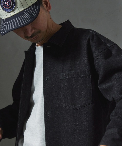 JOURNAL STANDARD relume（ジャーナルスタンダード　レリューム）の「【ZOZO限定】DENIM クロップドL/S（シャツ/ブラウス・メンズ・ネイビー/ブルー/ブラック・XS/S/M/L/XL）」の11枚目の写真