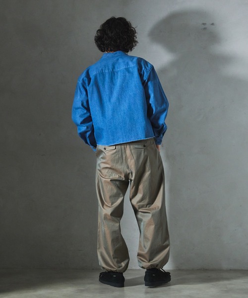 JOURNAL STANDARD relume（ジャーナルスタンダード　レリューム）の「【ZOZO限定】DENIM クロップドL/S（シャツ/ブラウス・メンズ・ネイビー/ブルー/ブラック・XS/S/M/L/XL）」の14枚目の写真