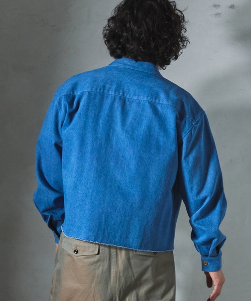 JOURNAL STANDARD relume（ジャーナルスタンダード　レリューム）の「【ZOZO限定】DENIM クロップドL/S（シャツ/ブラウス・メンズ・ネイビー/ブルー/ブラック・XS/S/M/L/XL）」の17枚目の写真