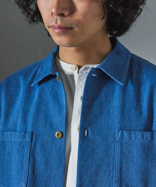 JOURNAL STANDARD relume（ジャーナルスタンダード　レリューム）の「【ZOZO限定】DENIM クロップドL/S（シャツ/ブラウス・メンズ・ネイビー/ブルー/ブラック・XS/S/M/L/XL）」の18枚目の写真