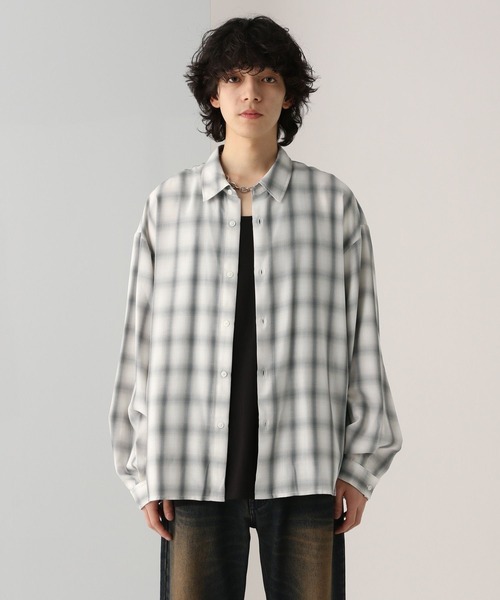 HARE（ハレ）の「【WEB限定】マルチマテリアルアソートTRシャツ(HARE)（シャツ/ブラウス・メンズ・グレー系その他/ブラック/オフホワイト/ブルー/グレー系その他2/ブルー系その他/ホワイト系その他/ブラウン系その他・MEDIUM/SMALL/LARGE）」の4枚目の写真