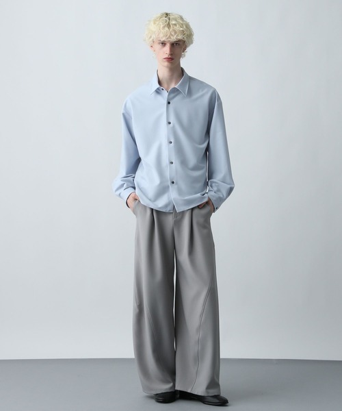 HARE（ハレ）の「【WEB限定】マルチマテリアルアソートTRシャツ(HARE)（シャツ/ブラウス・メンズ・グレー系その他/ブラック/オフホワイト/ブルー/グレー系その他2/ブルー系その他/ホワイト系その他/ブラウン系その他・MEDIUM/SMALL/LARGE）」の11枚目の写真