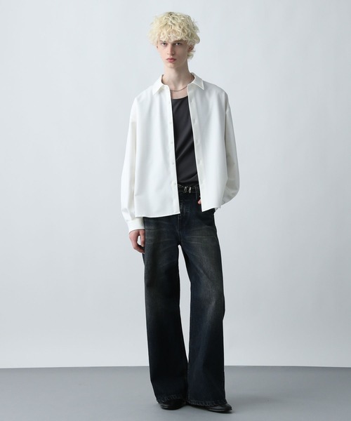 HARE（ハレ）の「【WEB限定】マルチマテリアルアソートTRシャツ(HARE)（シャツ/ブラウス・メンズ・グレー系その他/ブラック/オフホワイト/ブルー/グレー系その他2/ブルー系その他/ホワイト系その他/ブラウン系その他・MEDIUM/SMALL/LARGE）」の12枚目の写真