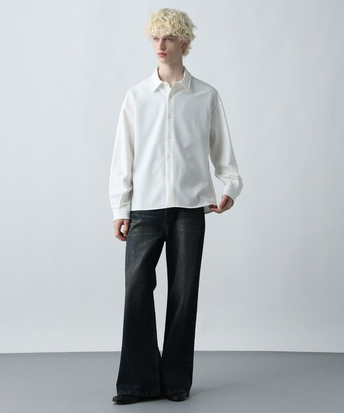 HARE（ハレ）の「【WEB限定】マルチマテリアルアソートTRシャツ(HARE)（シャツ/ブラウス・メンズ・グレー系その他/ブラック/オフホワイト/ブルー/グレー系その他2/ブルー系その他/ホワイト系その他/ブラウン系その他・MEDIUM/SMALL/LARGE）」の13枚目の写真