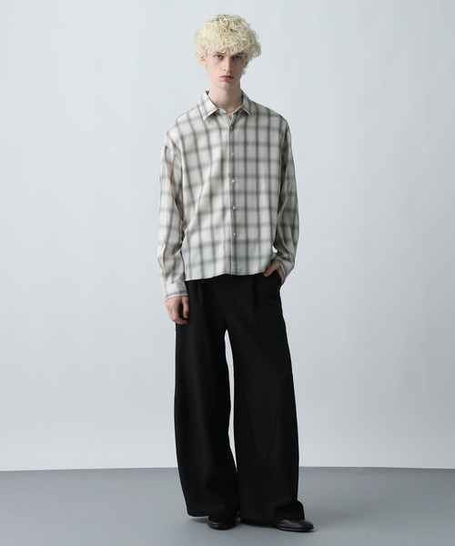 HARE（ハレ）の「【WEB限定】マルチマテリアルアソートTRシャツ(HARE)（シャツ/ブラウス・メンズ・グレー系その他/ブラック/オフホワイト/ブルー/グレー系その他2/ブルー系その他/ホワイト系その他/ブラウン系その他・MEDIUM/SMALL/LARGE）」の15枚目の写真