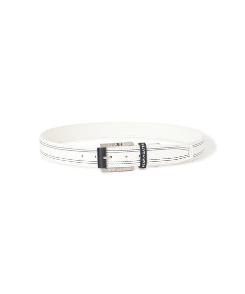 PEARLY GATES(パーリーゲイツ)の「【PEARLY GATES】Wステッチストレッチレザーベルト (UNISEX)(ベルト・レディース・ホワイト/ホワイト系その他/ネイビー・FREE)」の4枚目の写真