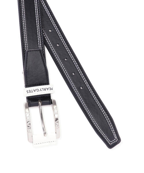 PEARLY GATES(パーリーゲイツ)の「【PEARLY GATES】Wステッチストレッチレザーベルト (UNISEX)(ベルト・レディース・ホワイト/ホワイト系その他/ネイビー・FREE)」の10枚目の写真