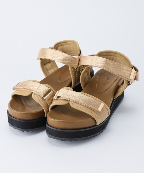 Mazell（マゼル）の「Mazell / 厚底ベルクロサンダル（サンダル・レディース・ベージュ/ブラウン/ブラック/オフホワイト・S/M/L/LL）」の22枚目の写真