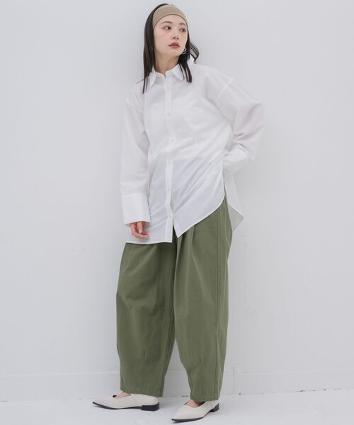 kivi(キヴィ)の「Bigcuffs long shirts(シャツ/ブラウス・レディース・ホワイト系その他/オフホワイト/ブルー・FREE)」の5枚目の写真