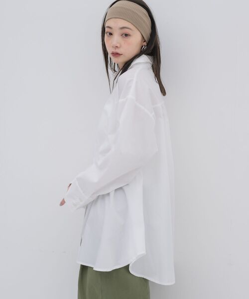 kivi(キヴィ)の「Bigcuffs long shirts(シャツ/ブラウス・レディース・ホワイト系その他/オフホワイト/ブルー・FREE)」の12枚目の写真