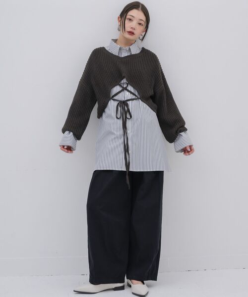 kivi(キヴィ)の「Bigcuffs long shirts(シャツ/ブラウス・レディース・ホワイト系その他/オフホワイト/ブルー・FREE)」の18枚目の写真
